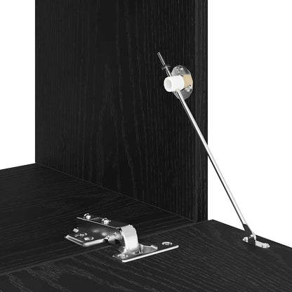 Mobile TV Rovere Nero 120x30x30,5 cm in Legno Multistrato