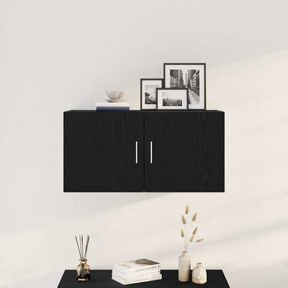 Armadietto a Muro Rovere Nero 80x39x40 cm in Truciolato | homemem39