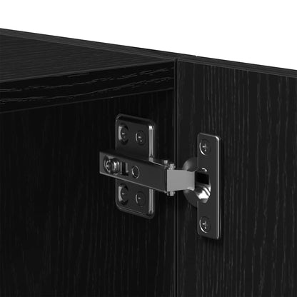Armadietto a Muro Rovere Nero 80x39x40 cm in Truciolato | homemem39