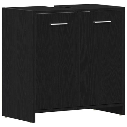 Mobile Lavabo Bagno Rovere Nero 60x30x60cm in Legno Multistrato | homemem39