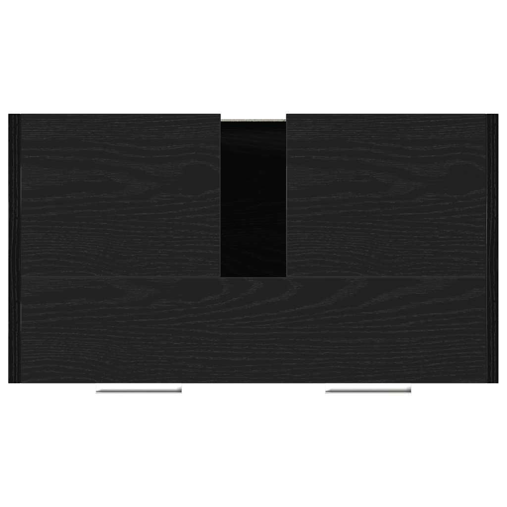 Mobile Lavabo Bagno Rovere Nero 60x30x60cm in Legno Multistrato | homemem39