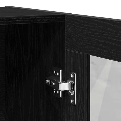 Libreria Rovere Nero 82,5x30,5x115 cm in Legno Multistrato | homemem39