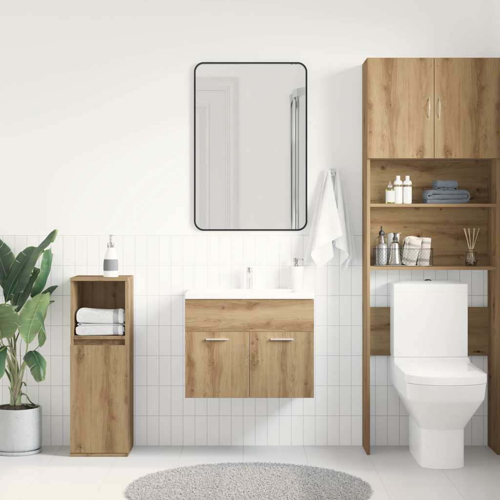 Mobile Lavabo Bagno Rovere Artigianale 60x38,5x46 cm Truciolato