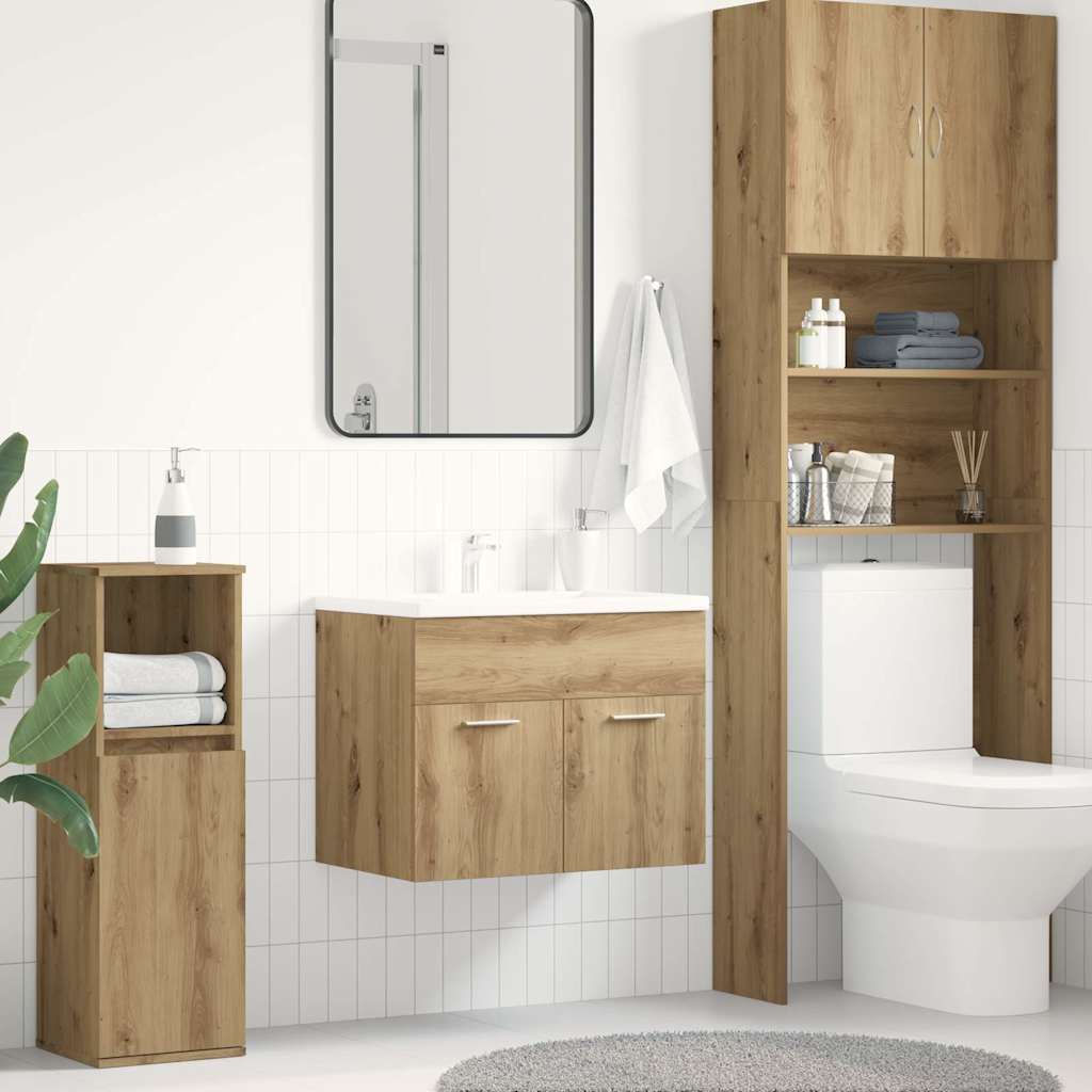 Mobile Lavabo Bagno Rovere Artigianale 60x38,5x46 cm Truciolato