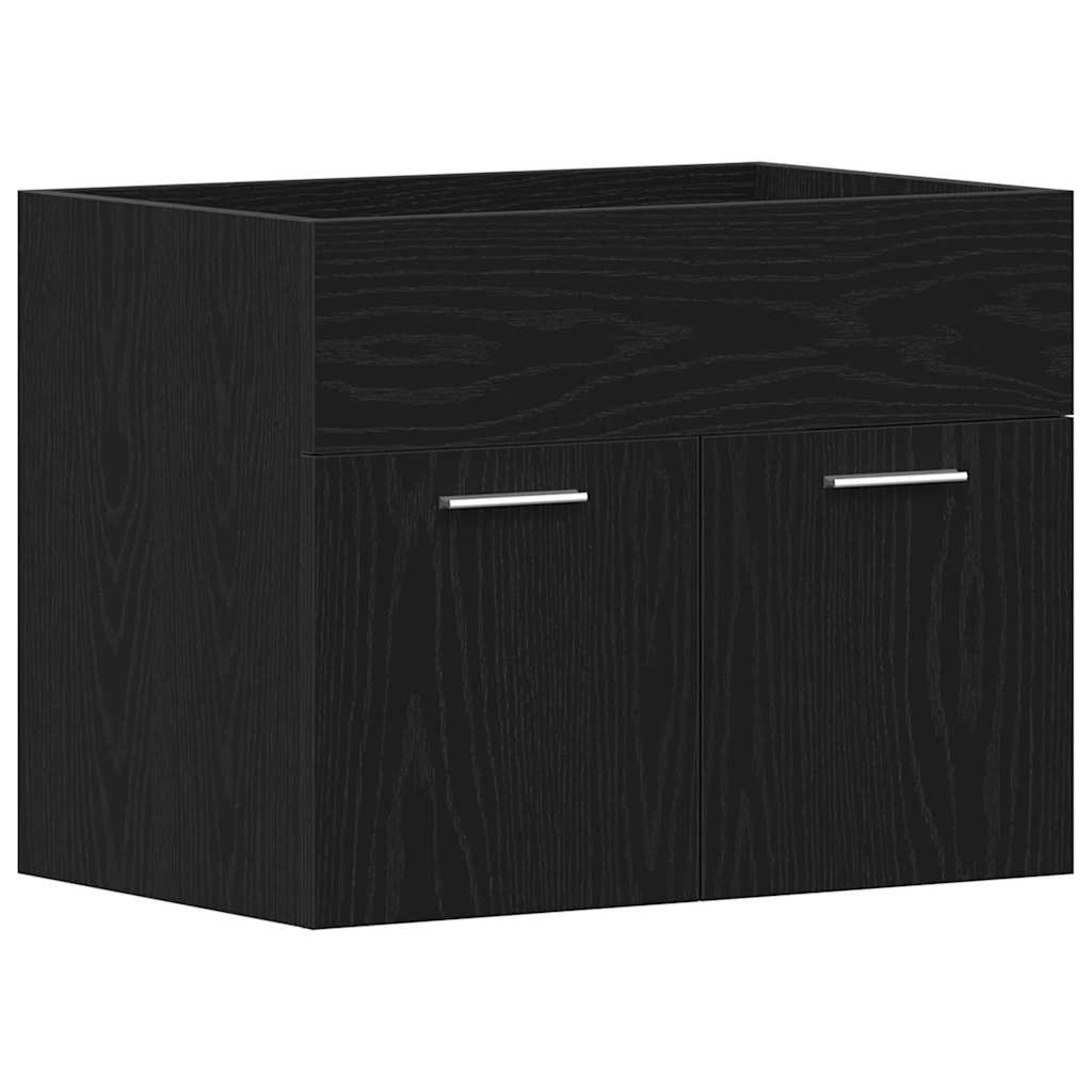 Mobile Lavabo da Bagno Rovere Nero 60x38,5x46 cm in Truciolato | homemem39