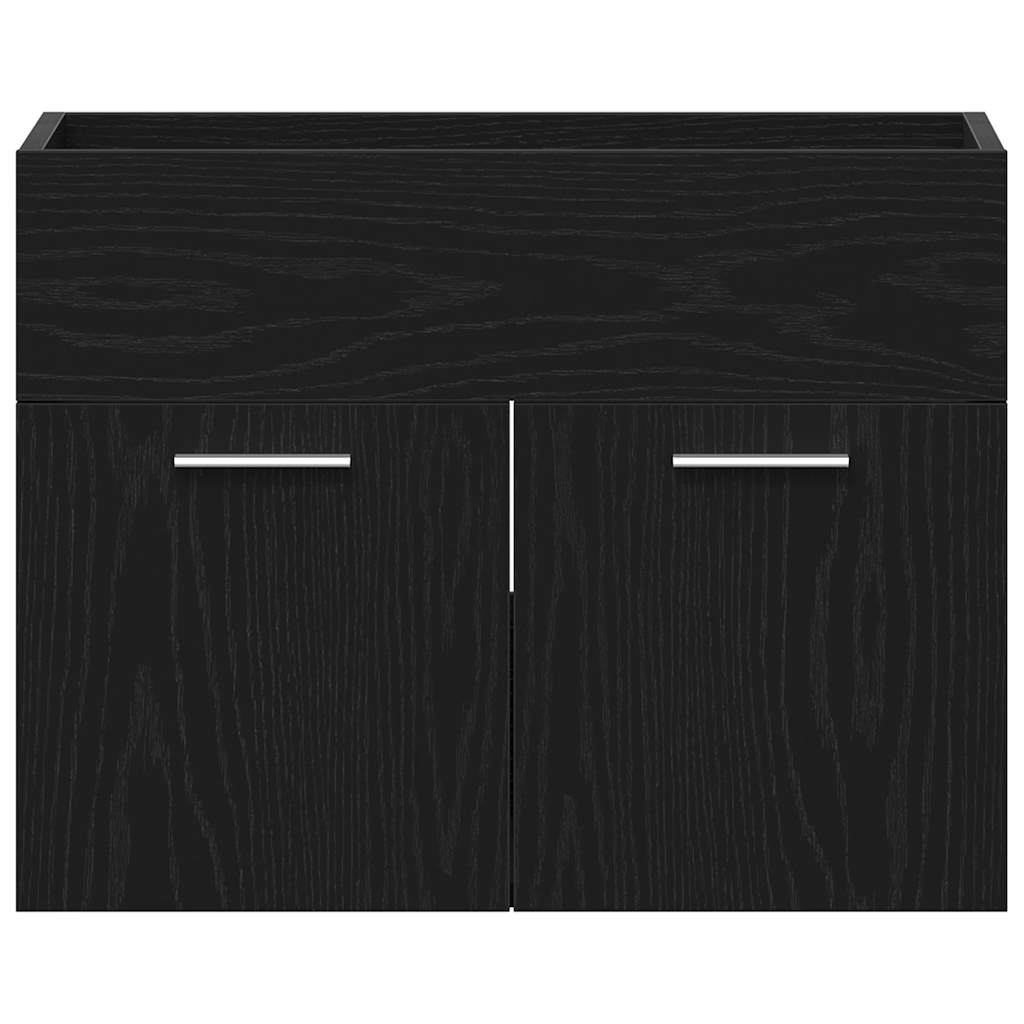 Mobile Lavabo da Bagno Rovere Nero 60x38,5x46 cm in Truciolato | homemem39