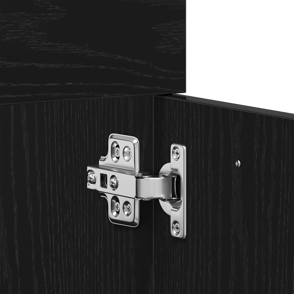 Mobile Lavabo da Bagno Rovere Nero 60x38,5x46 cm in Truciolato | homemem39