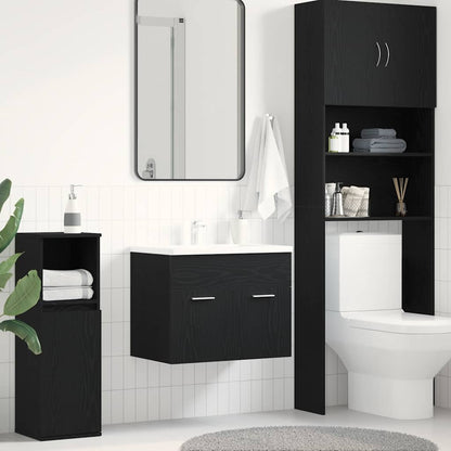 Mobile Lavabo da Bagno Rovere Nero 60x38,5x46 cm in Truciolato | homemem39