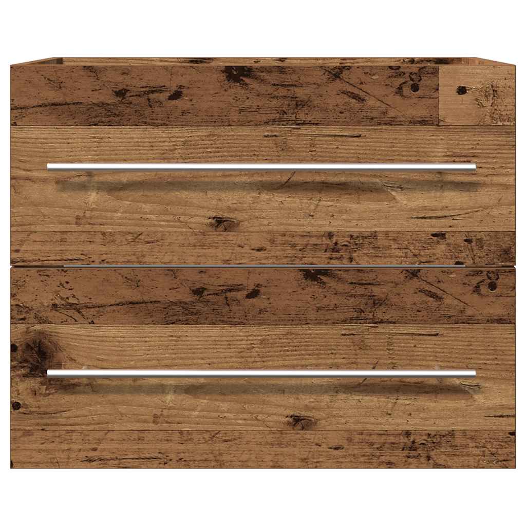 Mobile Lavabo da Bagno Legno Antico 60x38,5x48 cm in Truciolato