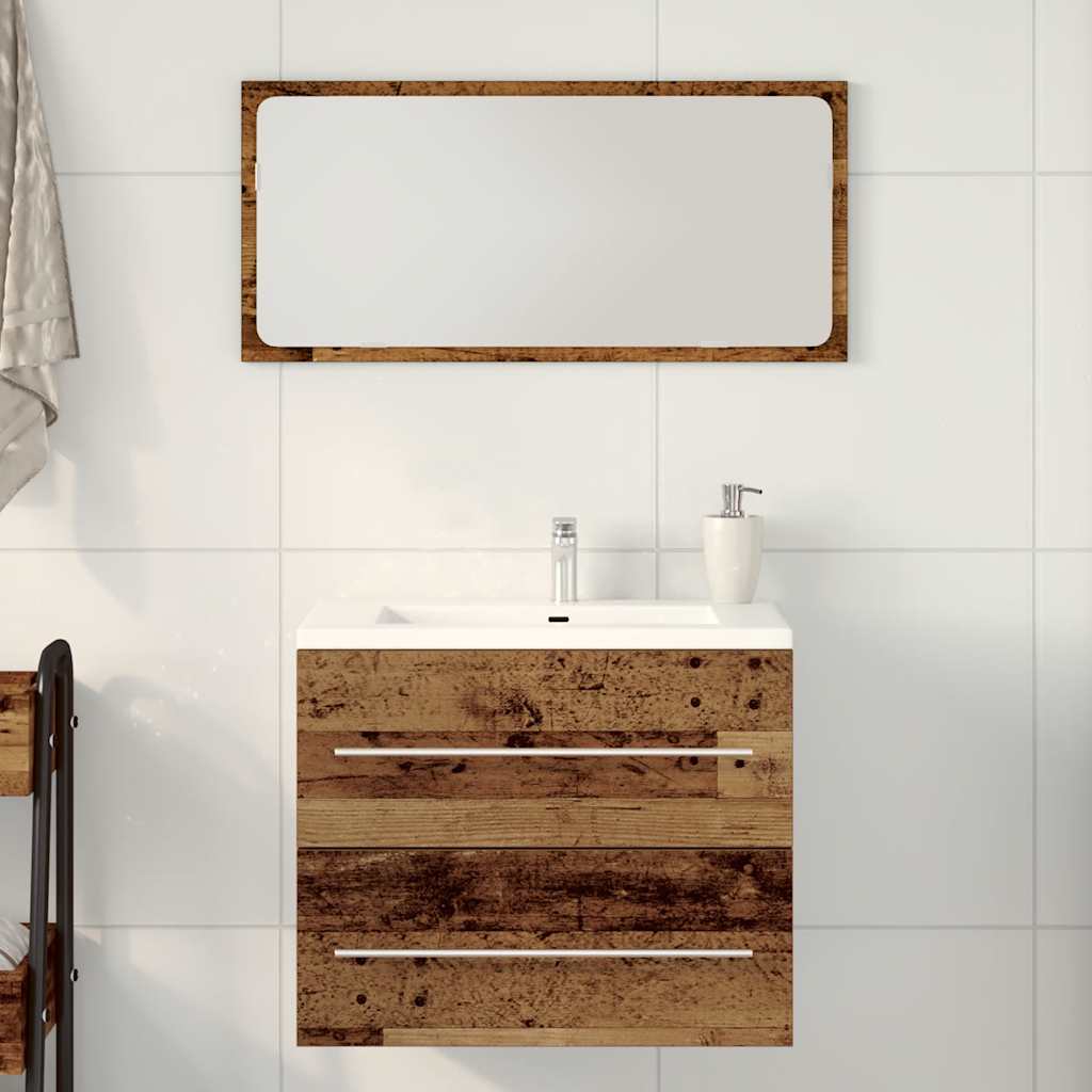 Mobile Lavabo da Bagno Legno Antico 60x38,5x48 cm in Truciolato
