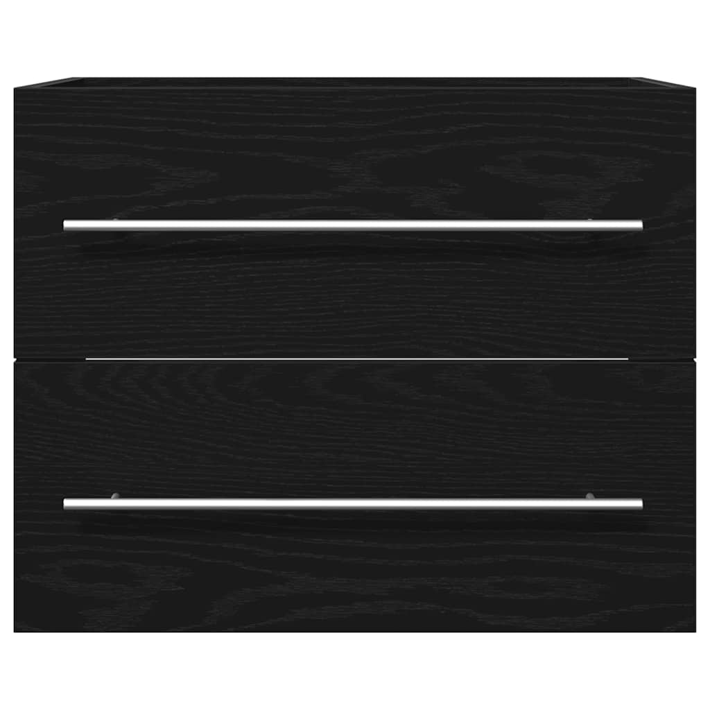 Mobile Lavabo da Bagno Rovere Nero 60x38,5x48 cm in Truciolato | homemem39