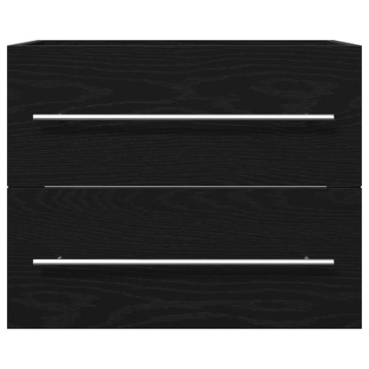 Mobile Lavabo da Bagno Rovere Nero 60x38,5x48 cm in Truciolato | homemem39