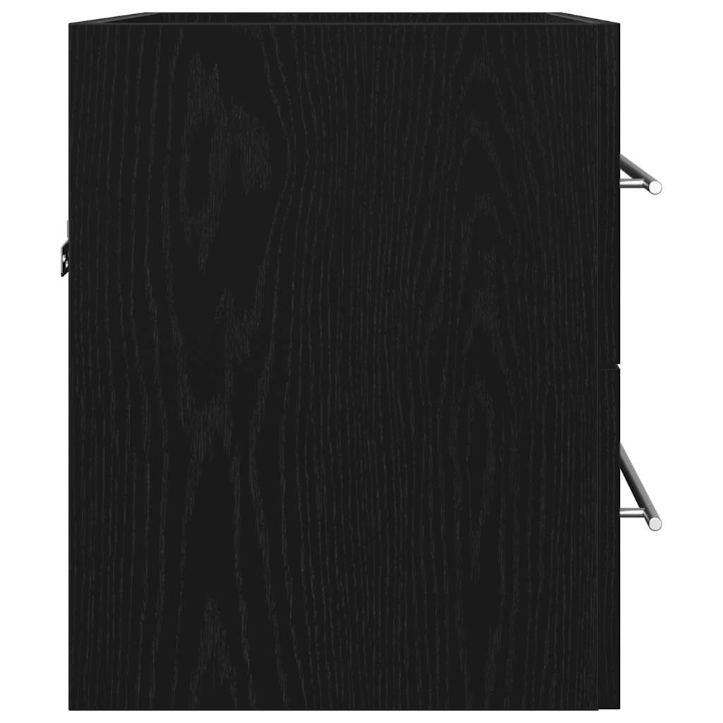 Mobile Lavabo da Bagno Rovere Nero 60x38,5x48 cm in Truciolato | homemem39