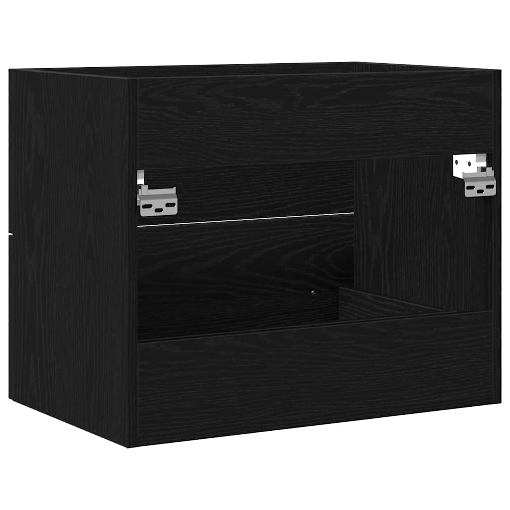 Mobile Lavabo da Bagno Rovere Nero 60x38,5x48 cm in Truciolato | homemem39