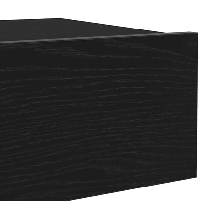 Mobile TV con luci a LED Rovere Nero 60x35x15,5 cm