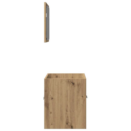 Set Mobili da Bagno 2 pz Rovere Artigianale Legno Multistrato | homemem39