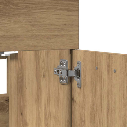 Set Mobili da Bagno 2 pz Rovere Artigianale Legno Multistrato