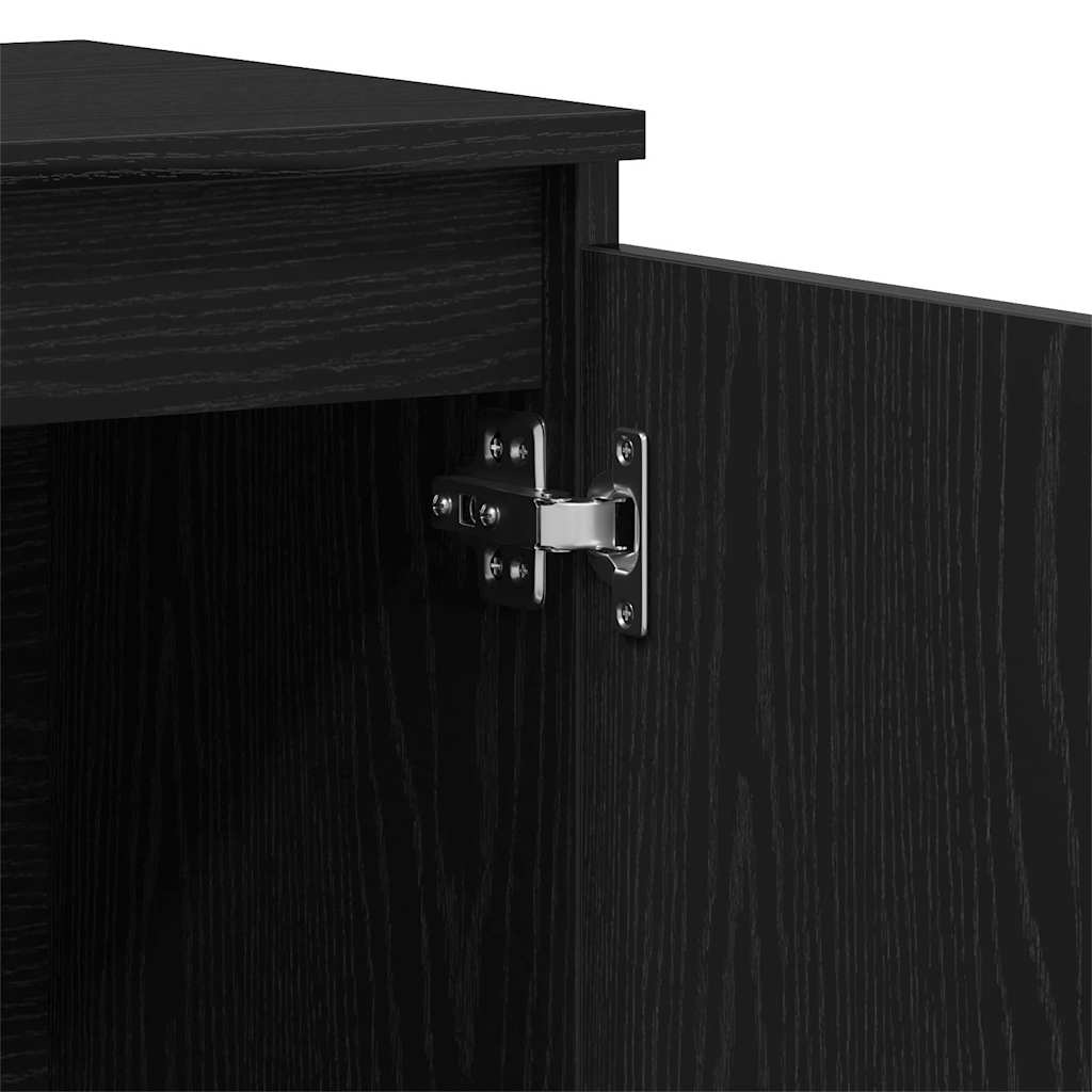 Credenza con cassetto Nero 101 x 35 x 60 cm Legno multistrato