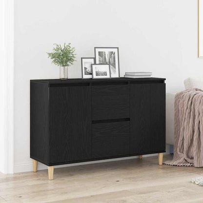Credenza con cassetto Nero 101 x 35 x 60 cm Legno multistrato