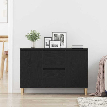 Credenza con cassetto Nero 101 x 35 x 60 cm Legno multistrato