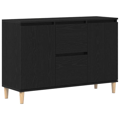 Credenza con cassetto Nero 101 x 35 x 60 cm Legno multistrato
