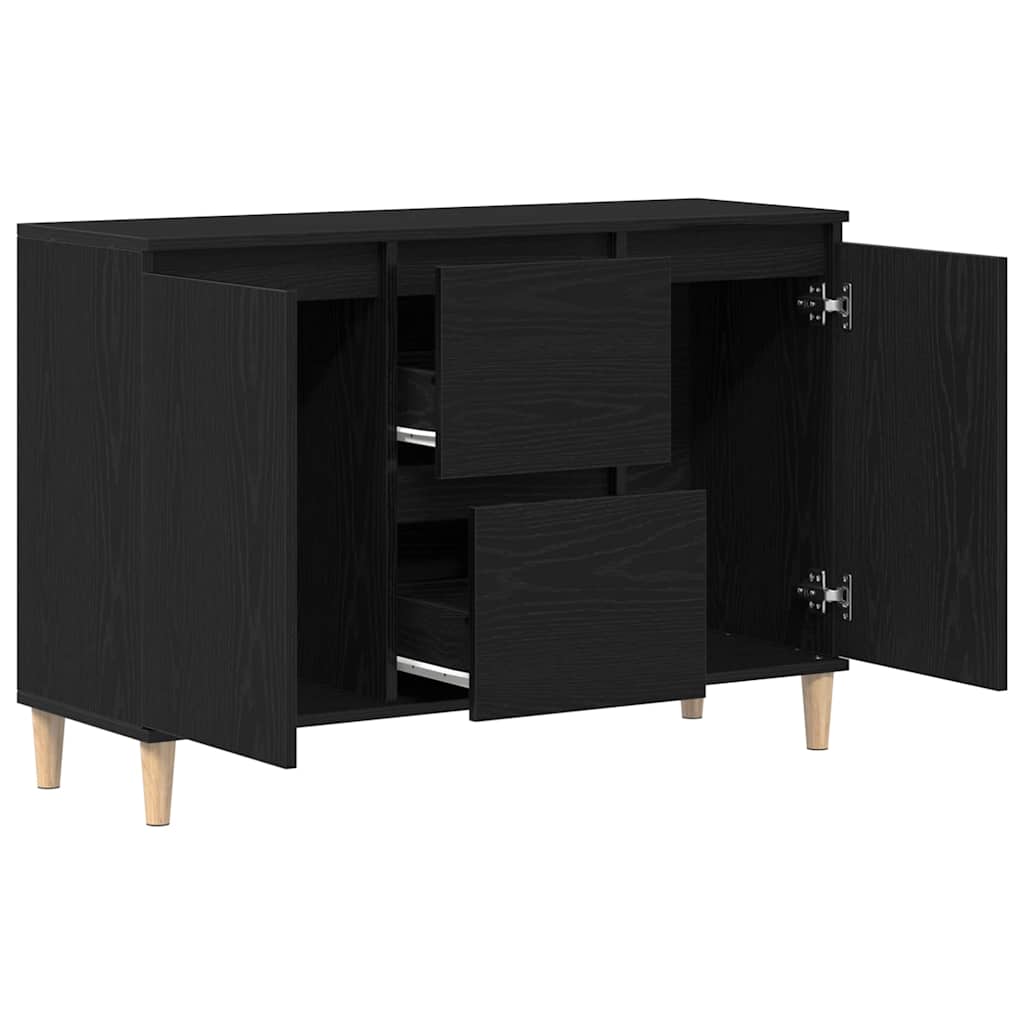 Credenza con cassetto Nero 101 x 35 x 60 cm Legno multistrato