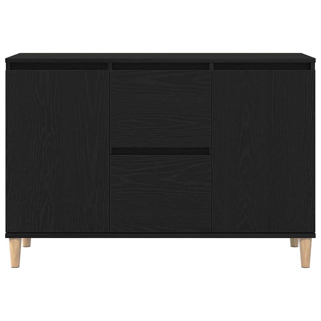 Credenza con cassetto Nero 101 x 35 x 60 cm Legno multistrato