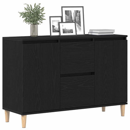 Credenza con cassetto Nero 101 x 35 x 60 cm Legno multistrato