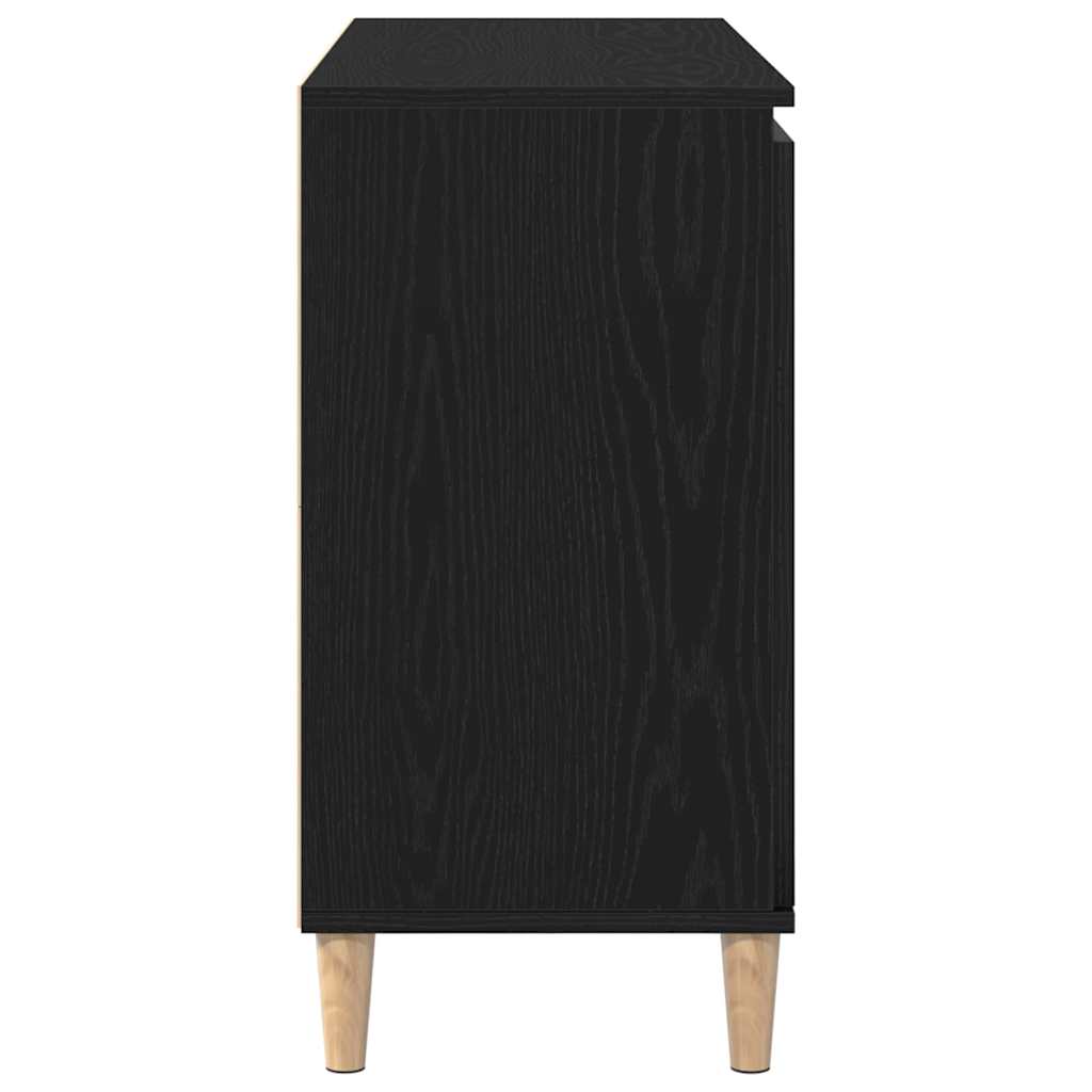 Credenza con cassetto Nero 101 x 35 x 60 cm Legno multistrato