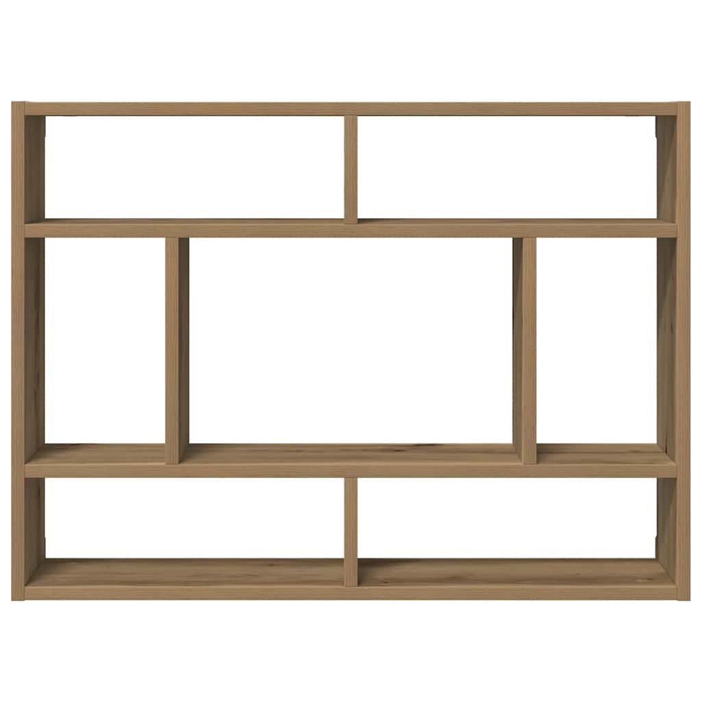 Scaffale a Parete Rovere Artigianale 75x16x55 cm in Truciolato | homemem39