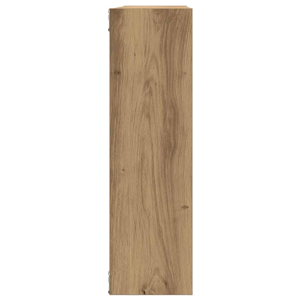 Scaffale a Parete Rovere Artigianale 75x16x55 cm in Truciolato | homemem39