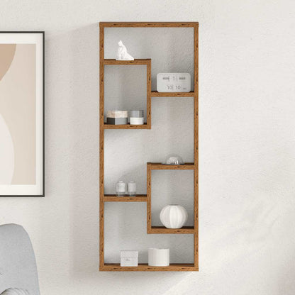 Mensola da parete in legno antico 36x16x90 cm in legno ingegnerizzato | homemem39