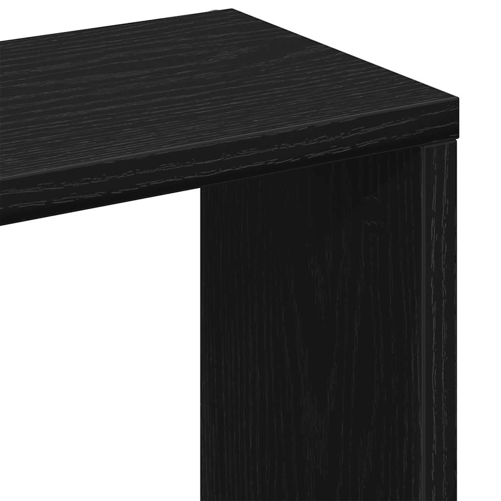 Mensola da parete in rovere nero 36x16x90 cm in legno ingegnerizzato | homemem39