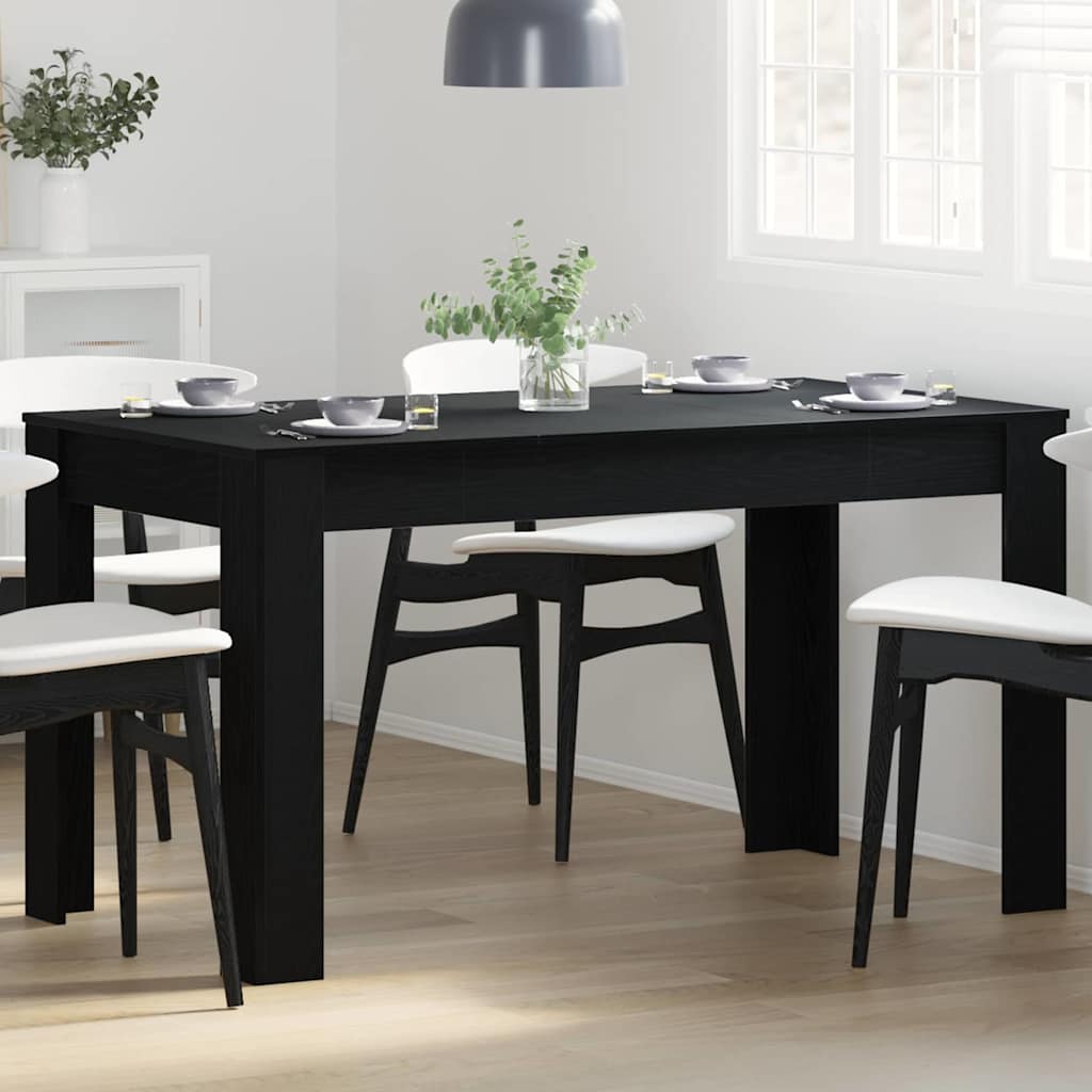 Tavolo da pranzo Rovere Nero 140 x 74,5 x 76 cm polyrattan