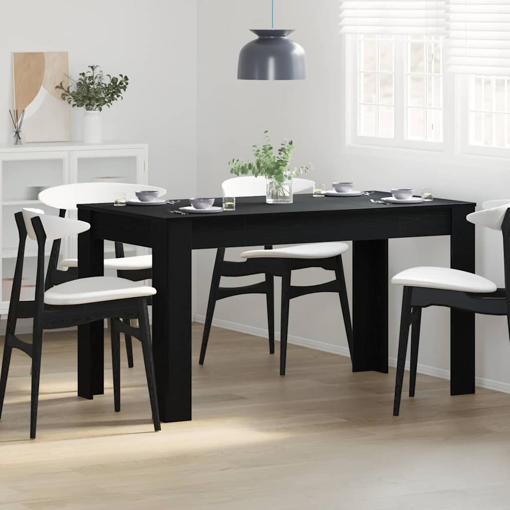 Tavolo da pranzo Rovere Nero 140 x 74,5 x 76 cm polyrattan