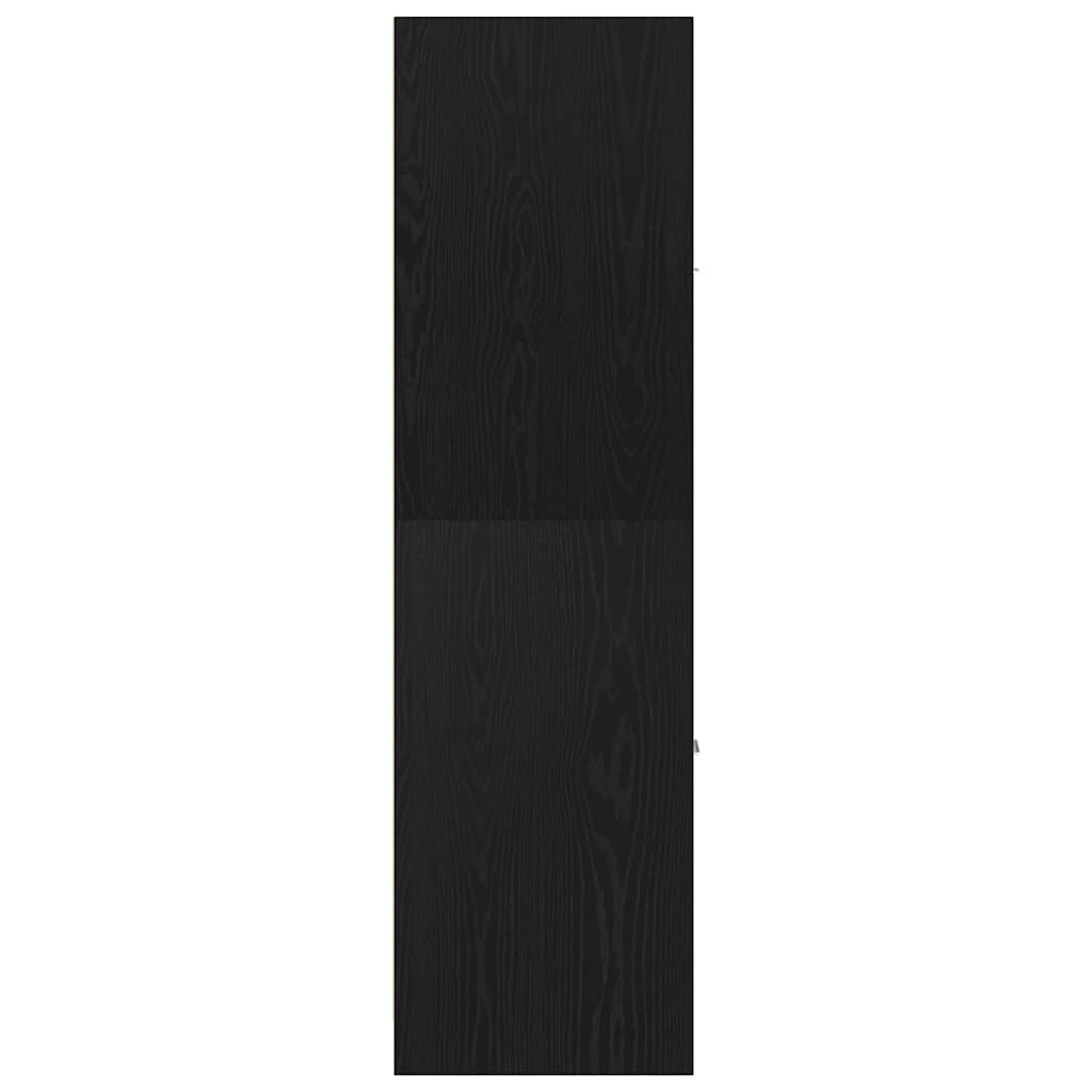 Mobiletto da Farmacia Rovere Nero 30x41x144,5 cm Legno Agglomerato | homemem39