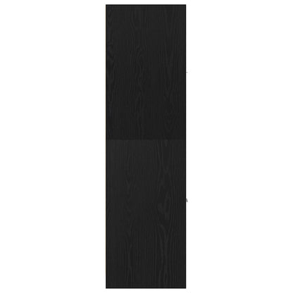 Mobiletto da Farmacia Rovere Nero 30x41x144,5 cm Legno Agglomerato | homemem39