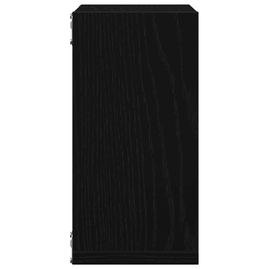 Mensole Parete a Cubo 2 pz Rovere Nero 30x15x30 cm Truciolato | homemem39