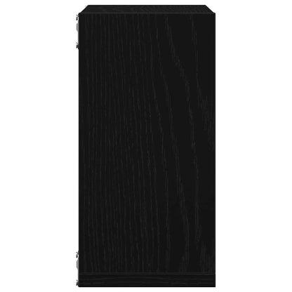 Mensole Parete Cubo 4 pz Rovere Nero 30x15x30 cm Truciolato | homemem39