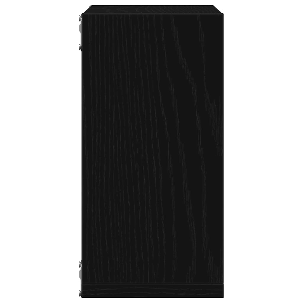 Mensole Parete a Cubo 6 pz Rovere Nero 30x15x30 cm Truciolato