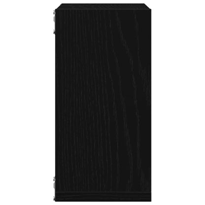 Mensole Parete a Cubo 6 pz Rovere Nero 30x15x30 cm Truciolato