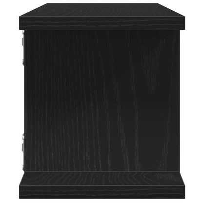 Mensole da Parete 2 pz Rovere Nero 75x18x20 cm in Truciolato | homemem39