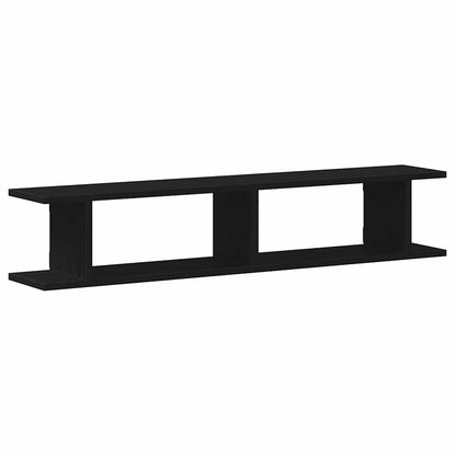 Mensole da Parete 2 pz Rovere Nero 105x18x20 cm in Truciolato | homemem39