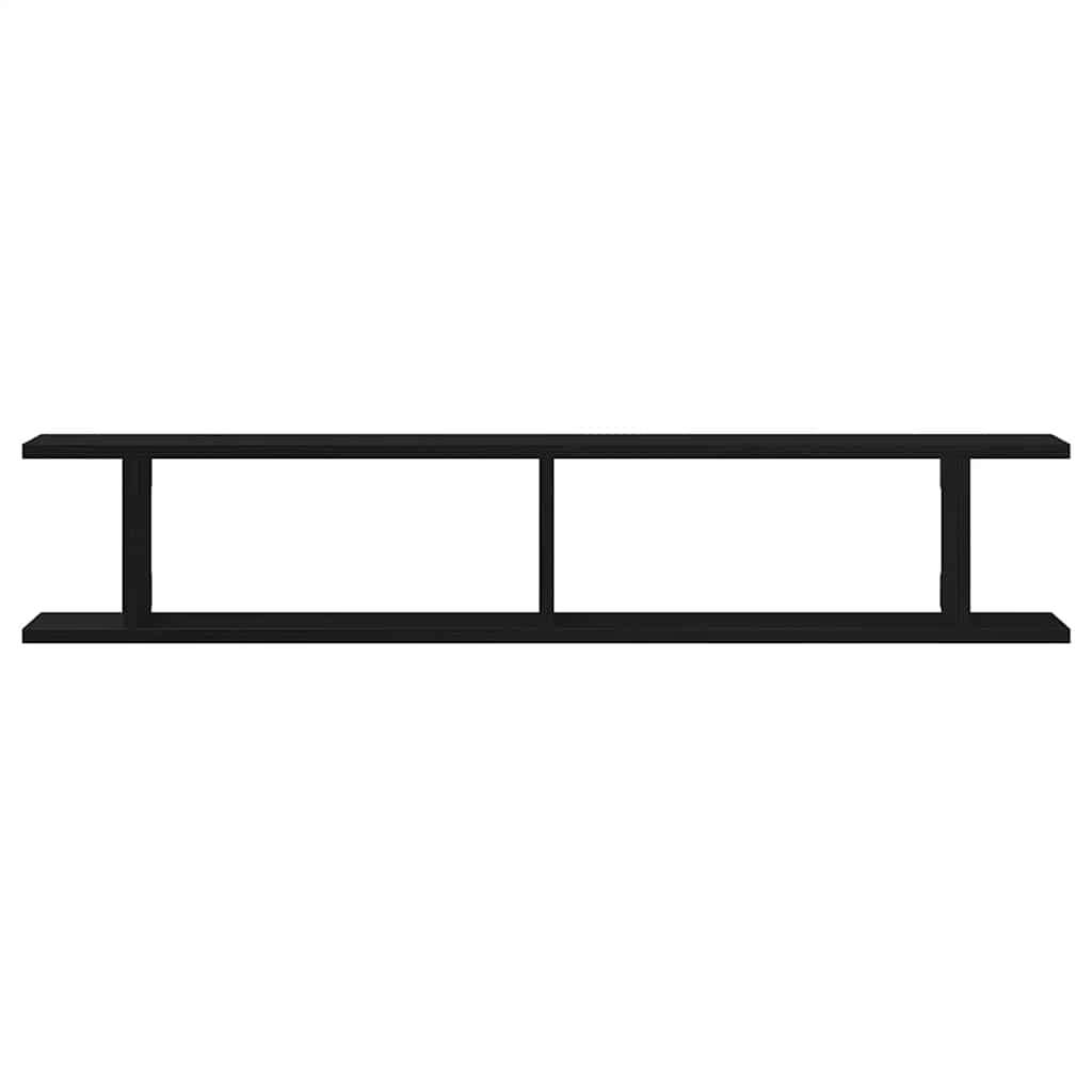 Mensole da Parete 2 pz Rovere Nero 105x18x20 cm in Truciolato | homemem39
