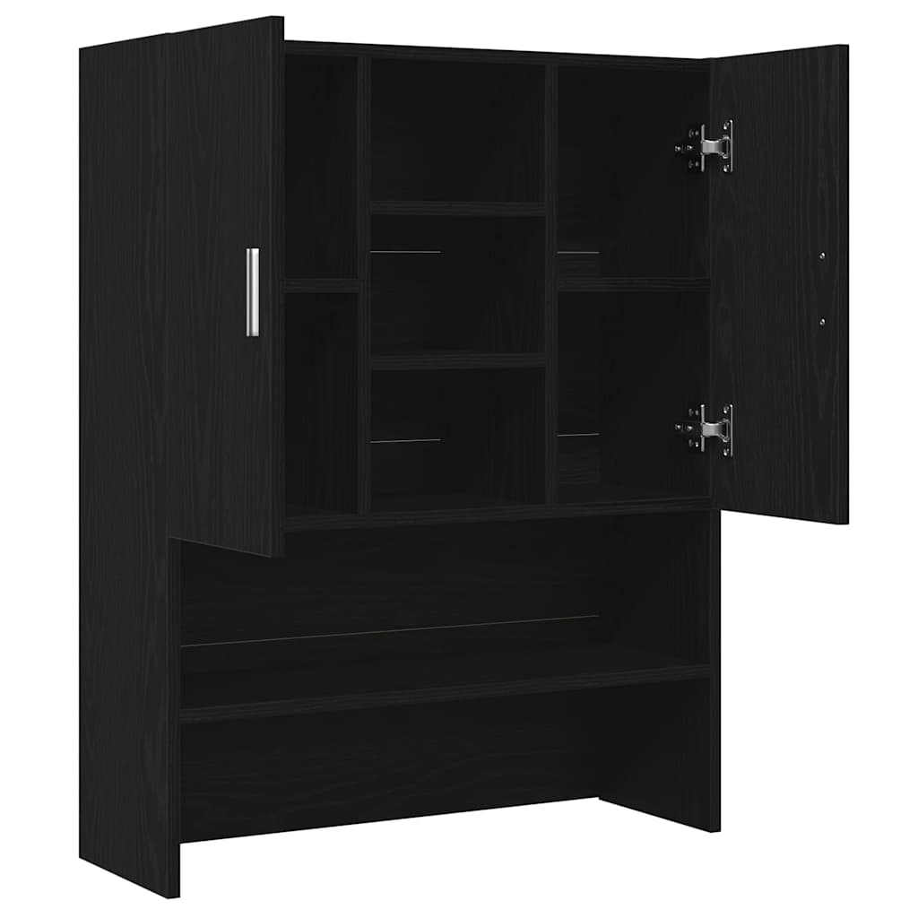 Mobile per Lavatrice Rovere Nero 70,5x25,5x90 cm | homemem39