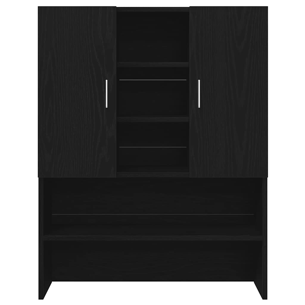 Mobile per Lavatrice Rovere Nero 70,5x25,5x90 cm | homemem39