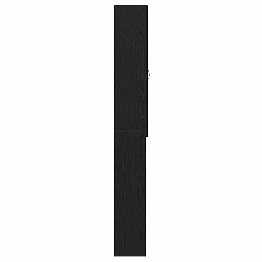 Mobile per Lavatrice Rovere Nero 64x25,5x190 cm | homemem39