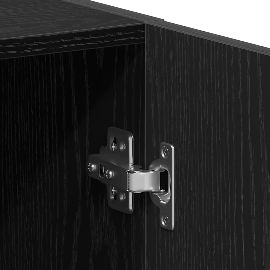 Mobile per Lavatrice Rovere Nero 64x25,5x190 cm | homemem39