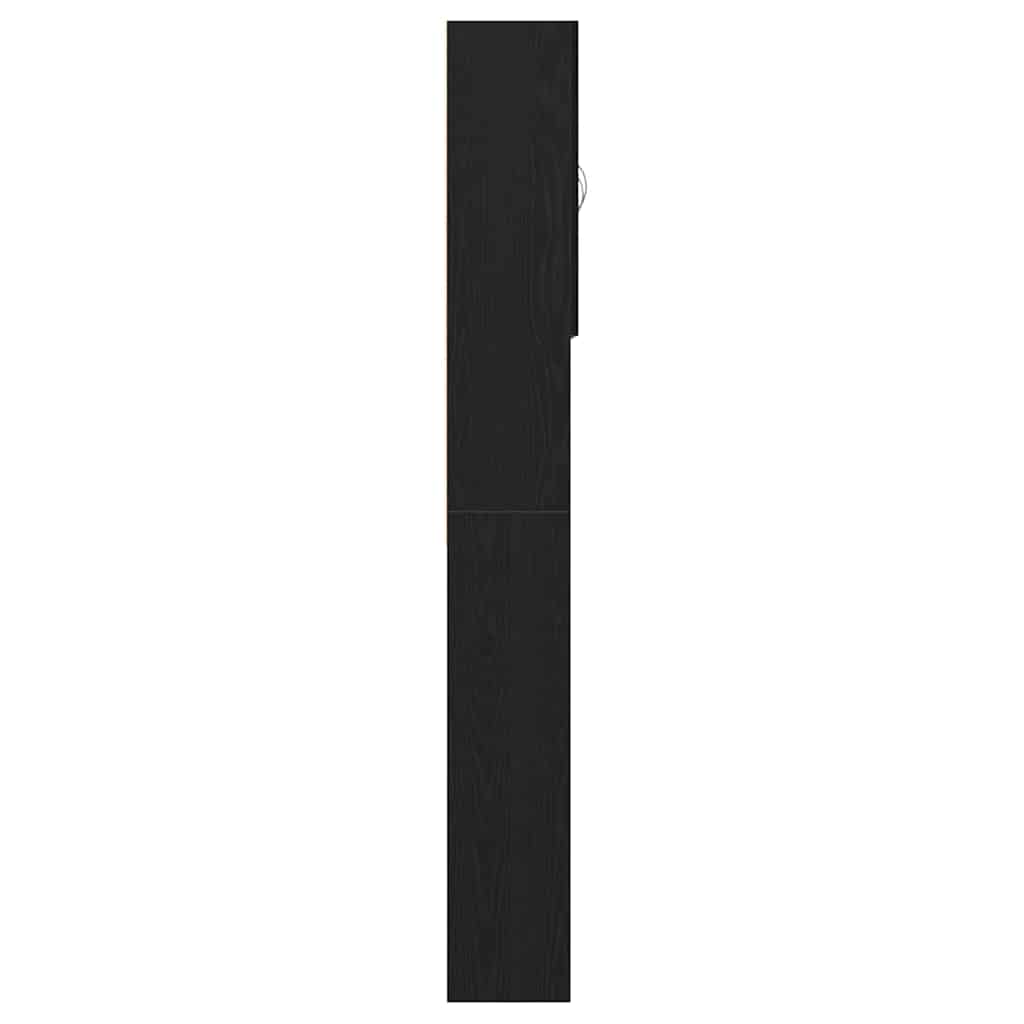 Mobile per Lavatrice Rovere Nero 64x25,5x190 cm | homemem39