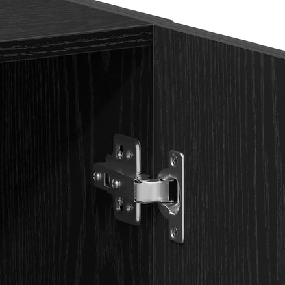 Mobile per Lavatrice Rovere Nero 64x25,5x190 cm | homemem39